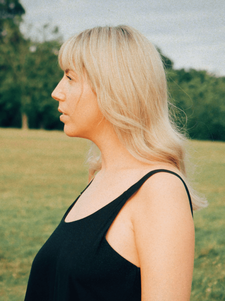 A side profile of Lucie