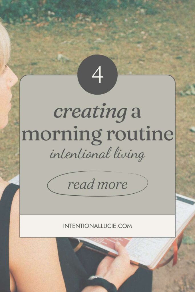 A graphic for sharing on Pinterest with the title, "Creating a morning routine"