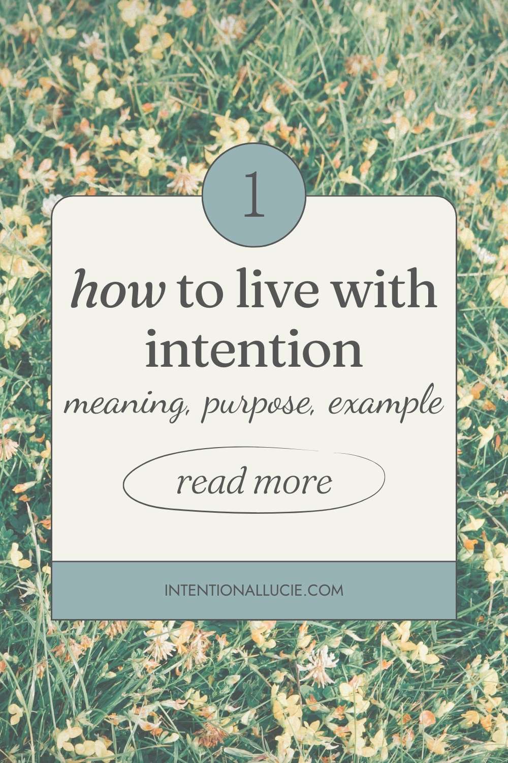 A graphic for Pinterest sharing with the title, "How to live with intention"
