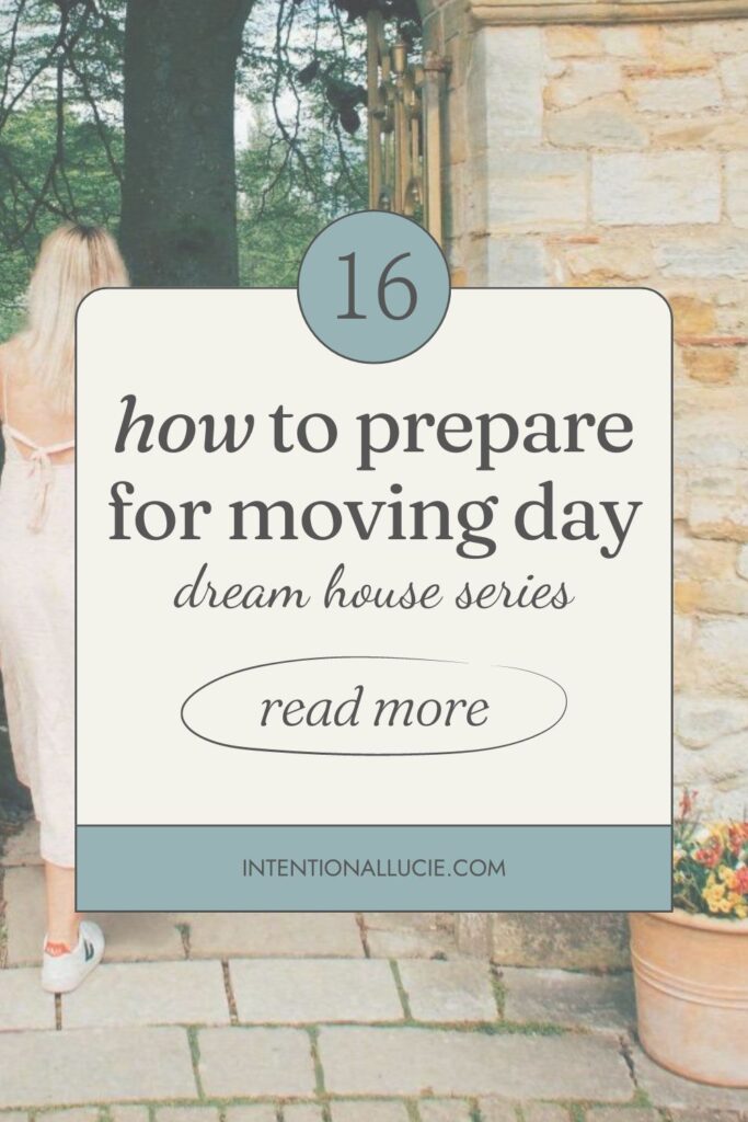 A graphic for sharing on Pinterest with the title, "How to prepare for moving day"